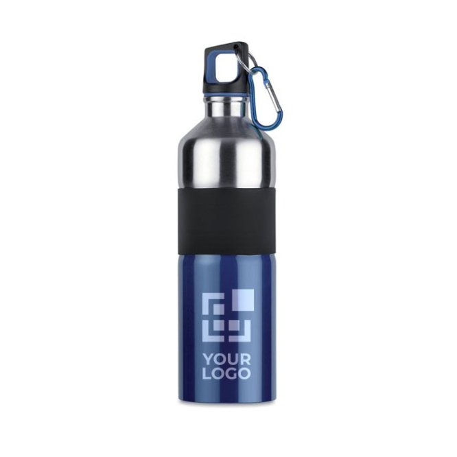 Aluminium fles voor reclame kleur blauw