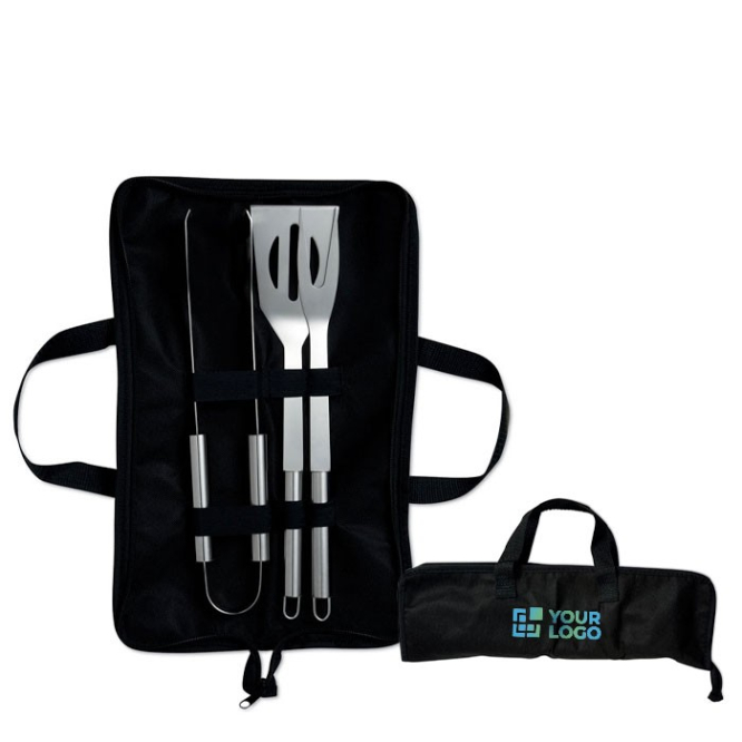 Inclusief 3 barbecue-accessoires weergave met jouw bedrukking