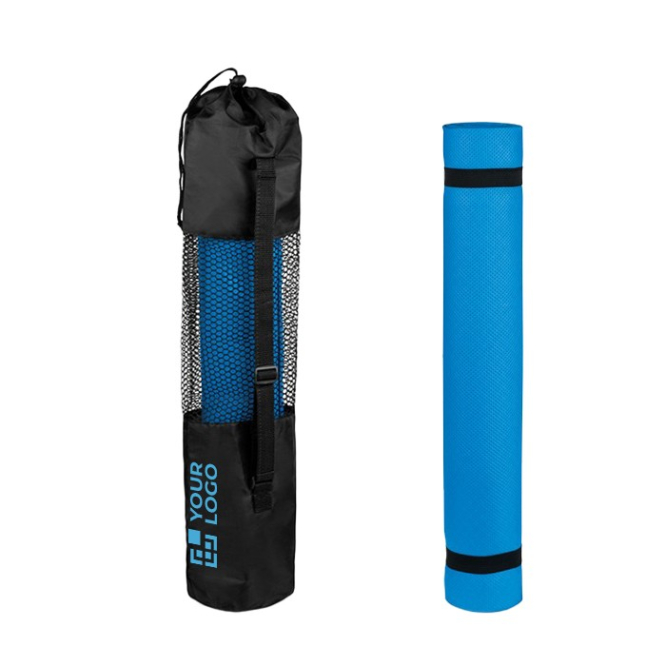 Yogamatje om te bedrukken kleur blauw