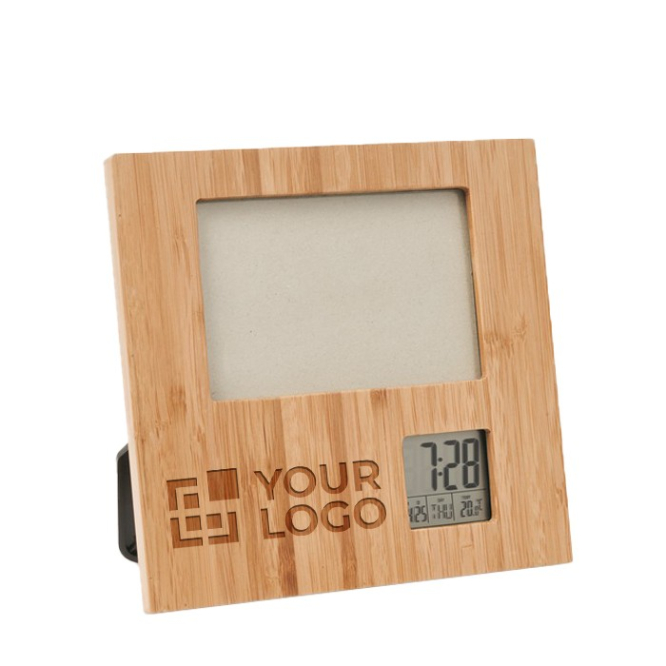 Fotolijst met weerstation kleur hout