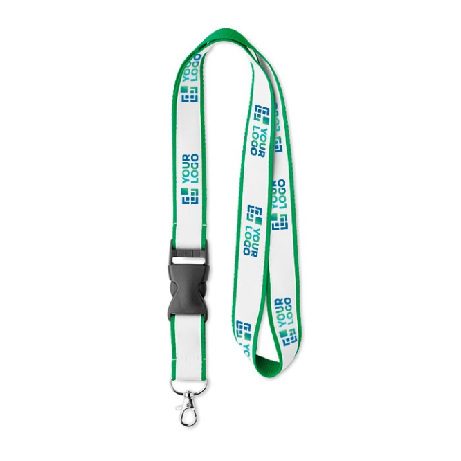 Keycord van polyester en satijn met logo