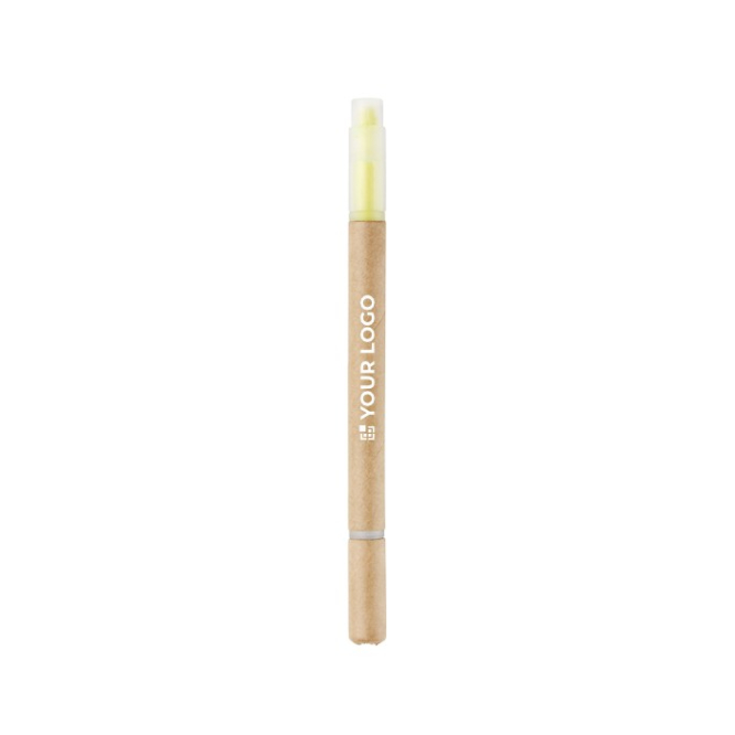 Promotionele pen en markeerstift kleur geel