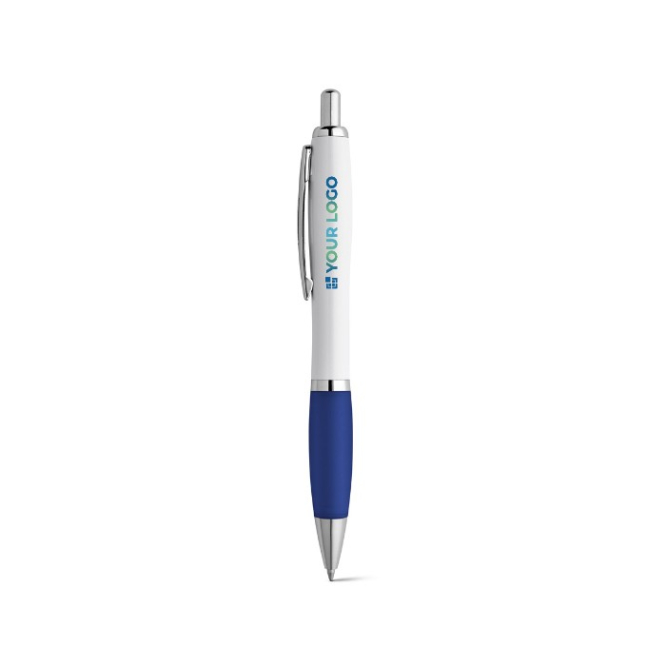 Witte balpen met kleurdetail
