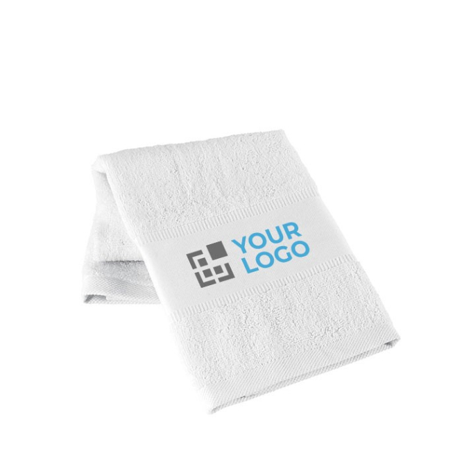 Handdoek met logo voor sportscholen (M) weergave met jouw bedrukking