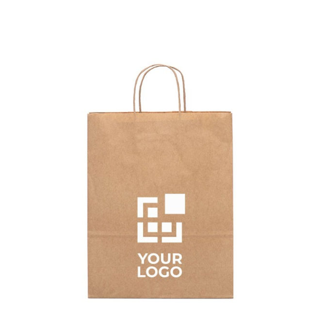 Medium papieren tas met logo voor reclame weergave met jouw bedrukking
