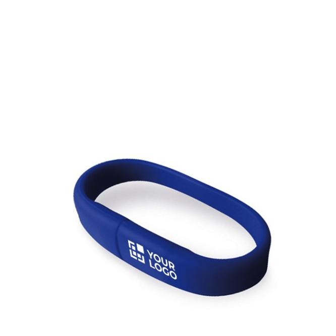 Siliconen usb-armband in leuke kleuren weergave met jouw bedrukking