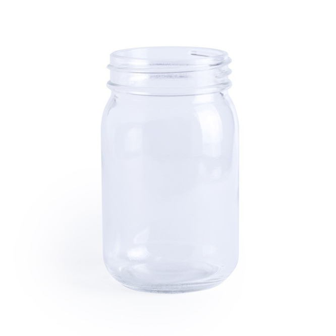 Multifunctionele glazen pot (450ml) voor cocktails  kleur doorzichtig
