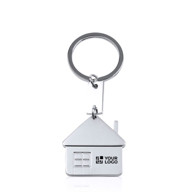 Reclame sleutelhanger in de vorm van een huisje