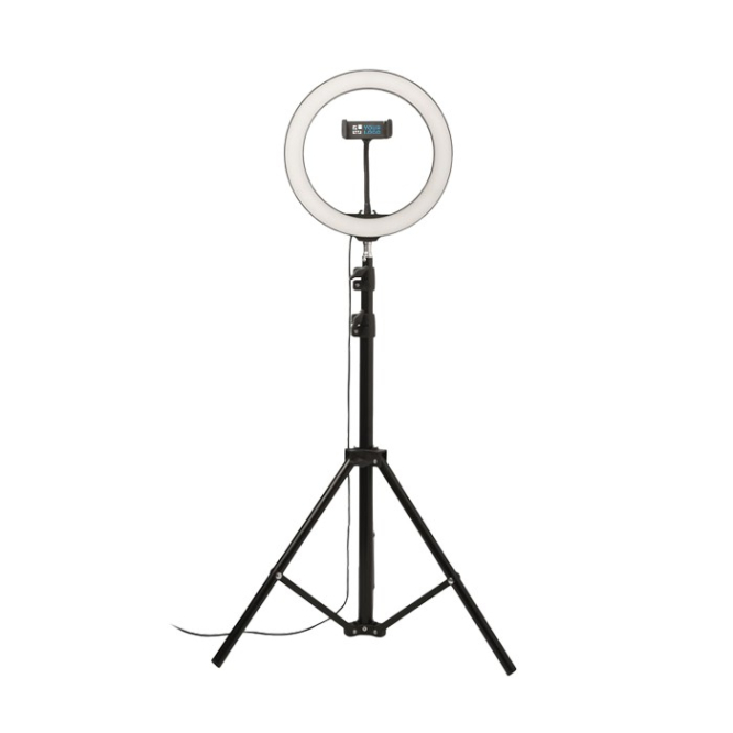 LED ringlamp met statief en telefoonhouder