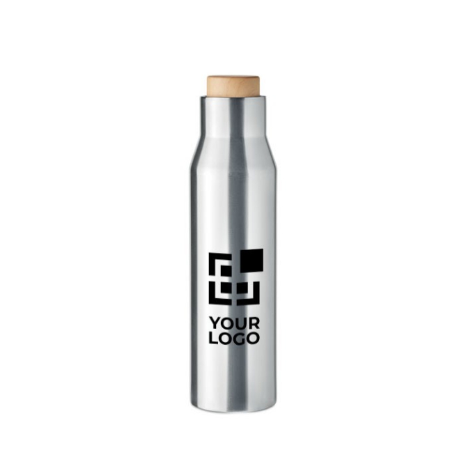 Dubbelwandige RVS thermosfles (500ml) kleur matzilver