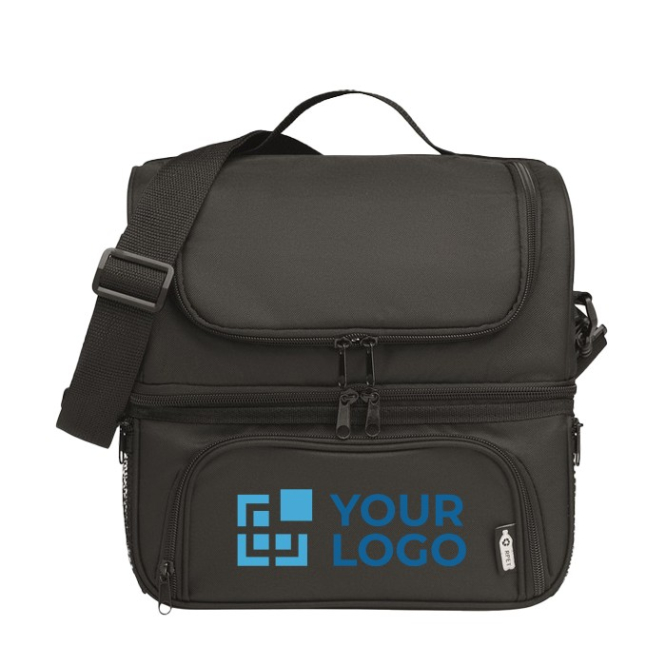 Geïsoleerde koeltas 600D RPET en  PP lunchbox