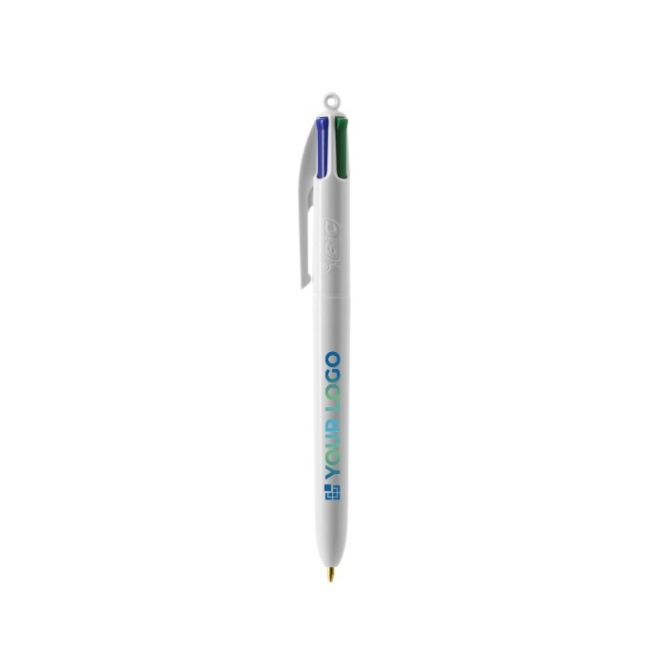 BIC® 4 in 1 reclamepen met 4 inktkleuren kleur blauw