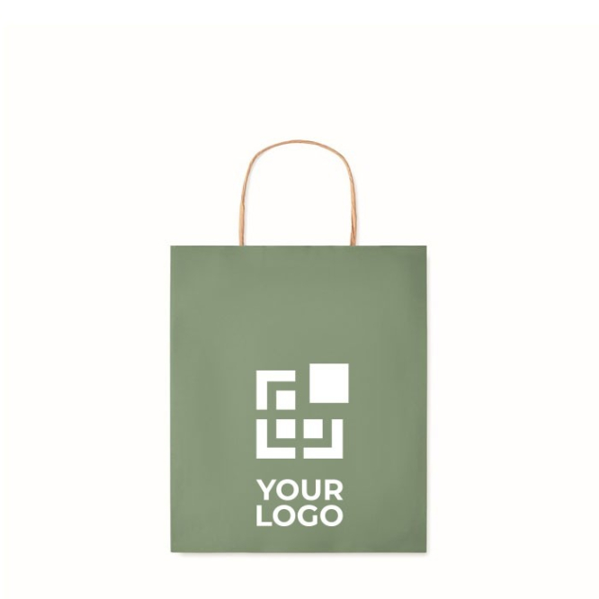 Kleine papieren tas met logo Vanaf 0 27