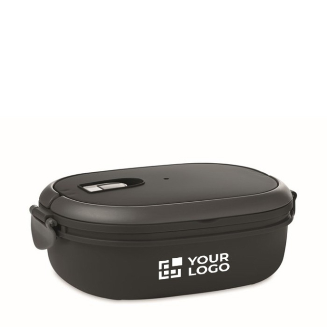 Lunchbox bedrukken met sluiting weergave met jouw bedrukking