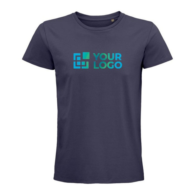 Biologische t shirts met bedrijfslogo weergave met jouw bedrukking