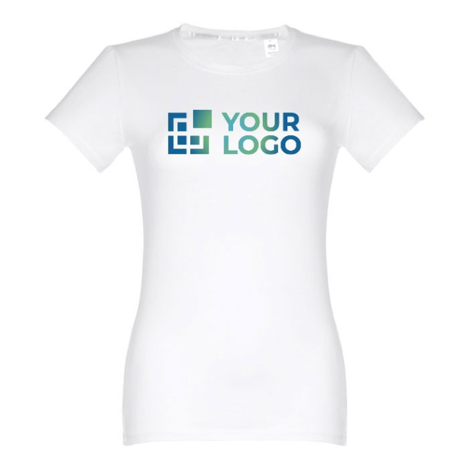Getailleerde dames shirts met logo weergave met jouw bedrukking