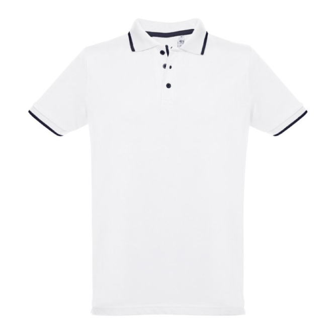 Katoenen poloshirts met logo, 210 g/m2 in de kleur wit