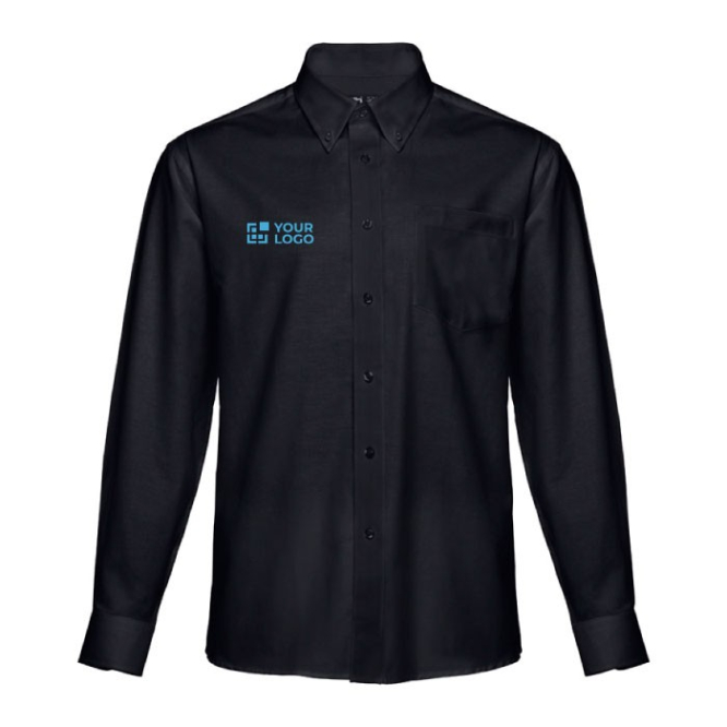 Reclame overhemd met logo, 130 g/m2 in de kleur zwart