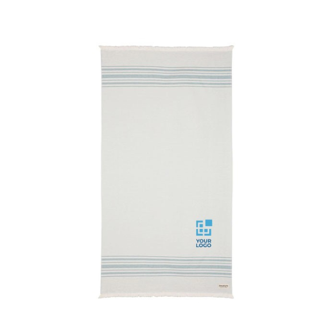 Grote sneldrogende hamam handdoek weergave met jouw bedrukking