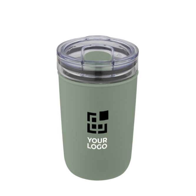 Glazen thermosbeker bedrukken kleur petrol blauw