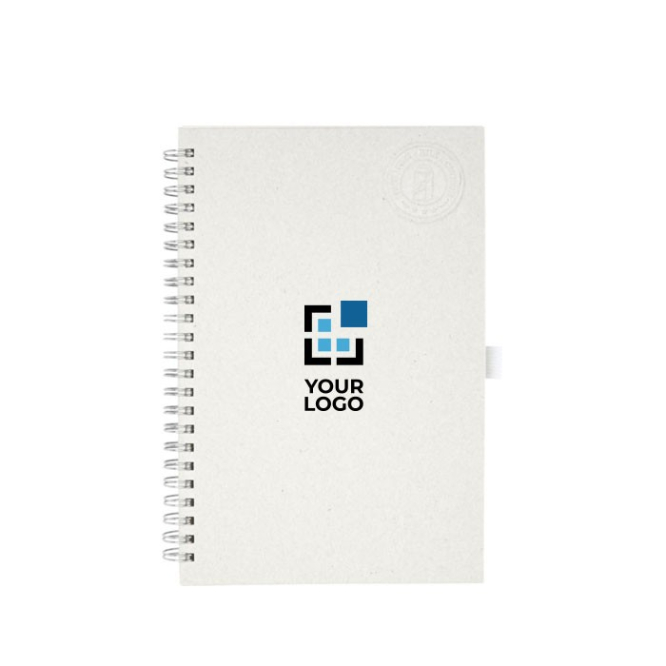 Notitieboek met logo van gerecycled karton