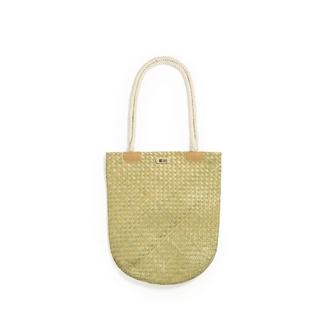 Stijlvolle rieten tas met logo