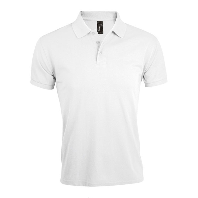 200 g/m2 polyester en katoenen poloshirt kleur wit