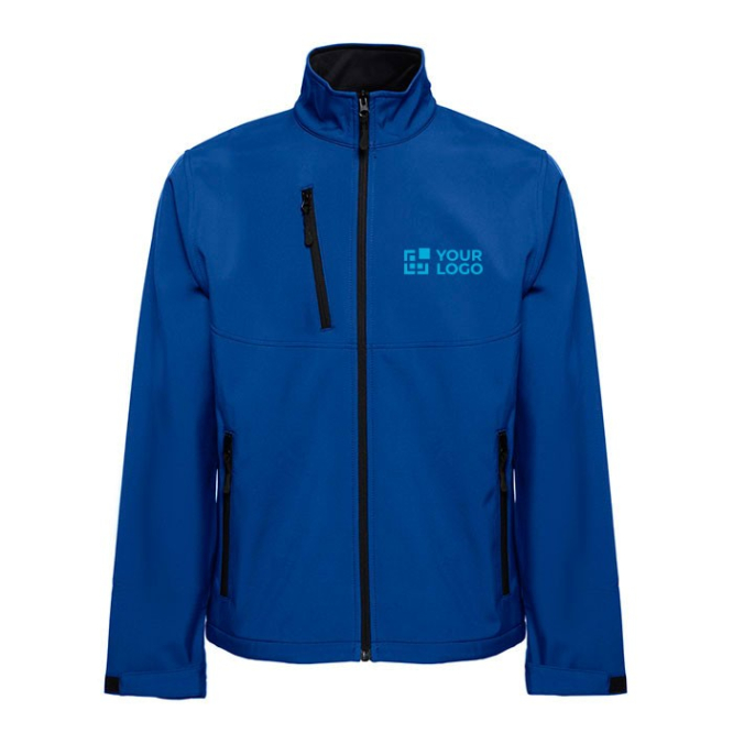 Softshell jassen met logo 280 g/m2 weergave met jouw bedrukking