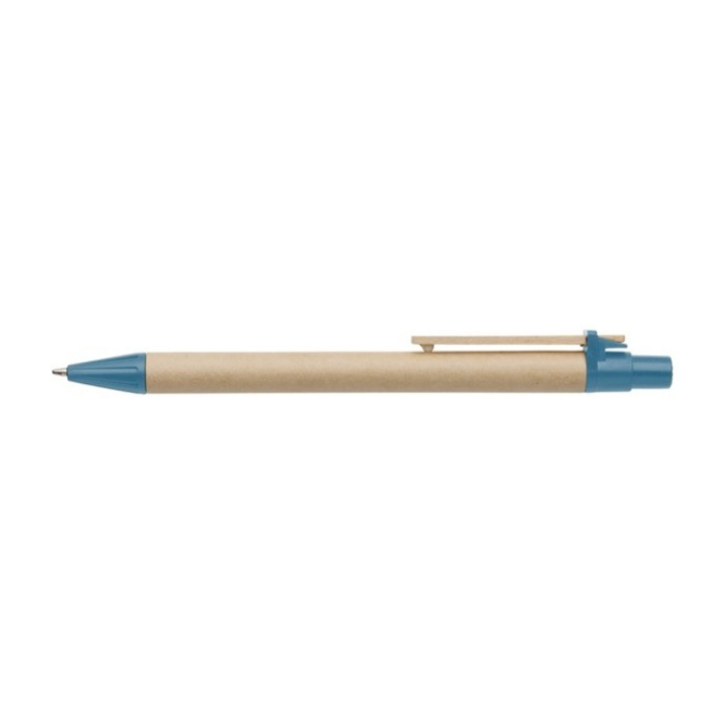 Kartonnen pen met houten clip