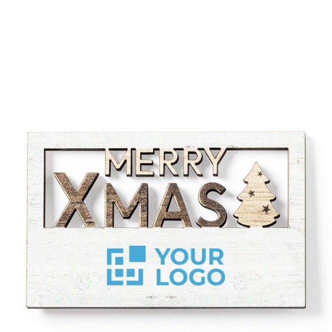 Magneet met kerstboodschap