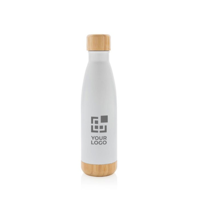 Fles met bamboe detail aan boven- en onderkant