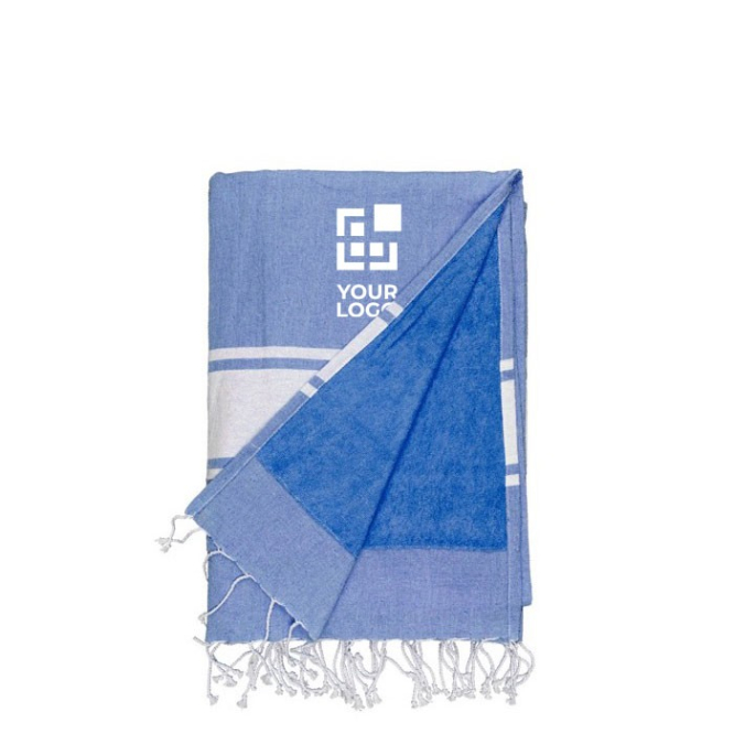 Handdoek pareo met badstof decoratie weergave met jouw bedrukking