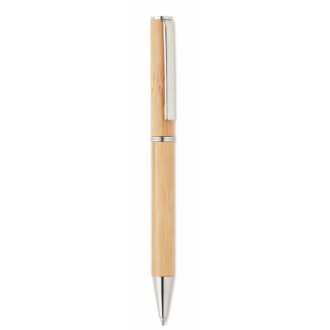 Bamboe balpen met metalen details