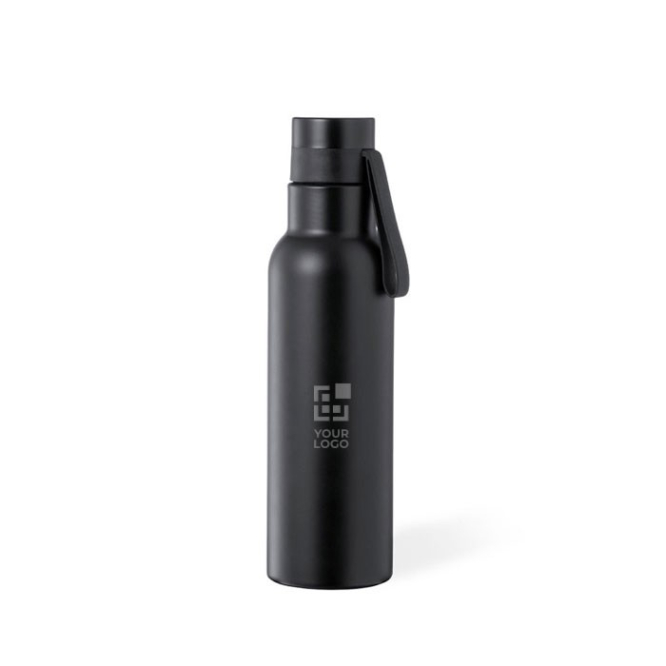 Stalen thermosfles met metallic esthetiek