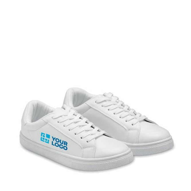Lichtgewicht synthetisch leren sneakers met rubberen zolen maat 39 weergave met bedrukking