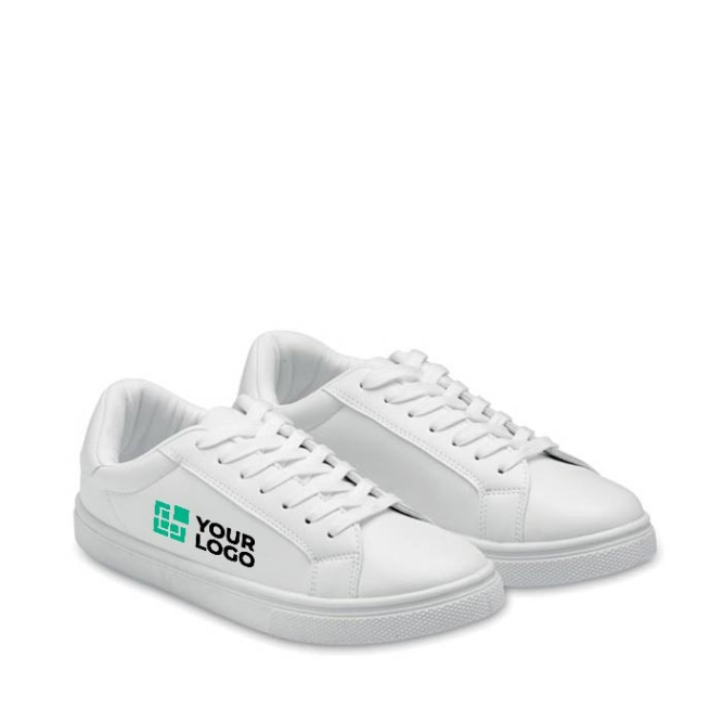 Lichtgewicht synthetisch leren sneakers met rubberen zool maat 45 weergave met bedrukking