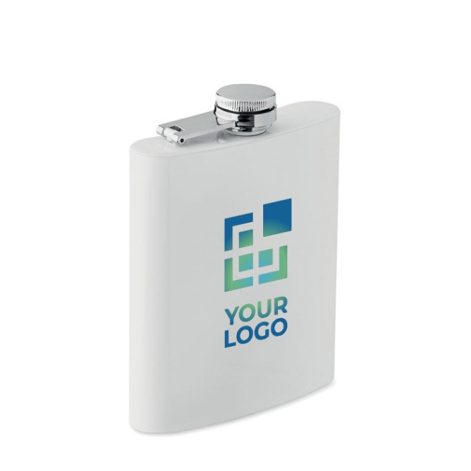 Gerecyclede roestvrijstalen fles voor full colour bedrukking 190ml weergave met bedrukking
