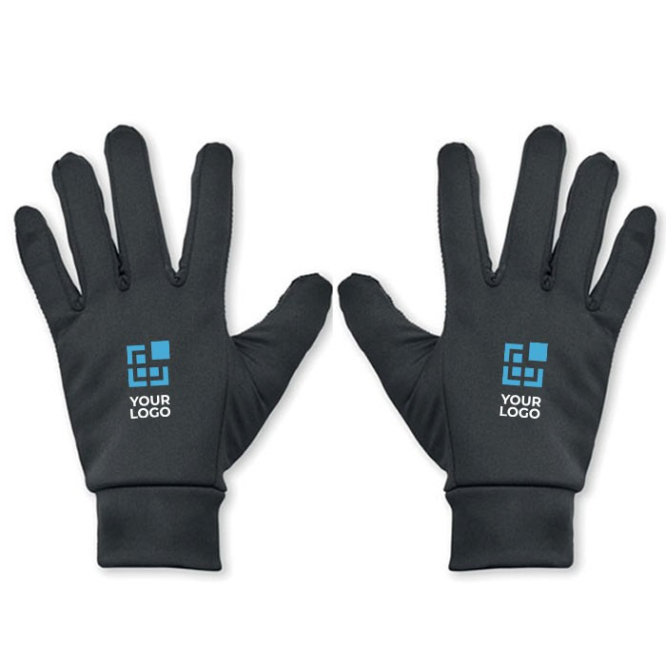 Polyester tactiele sporthandschoenen met logo voor smartphonegebruik