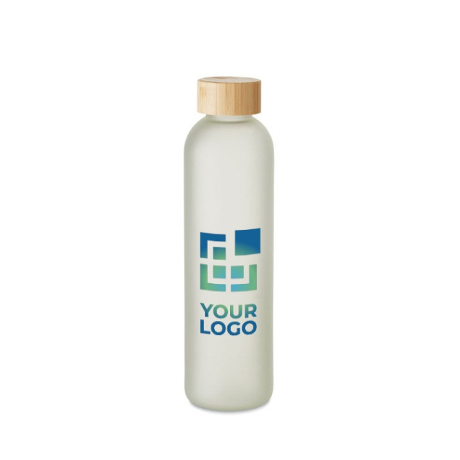 Sublimatie glazen fles bedrukken met bamboe deksel 650ml