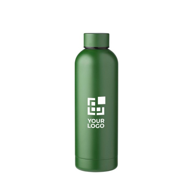 Thermosfles van gerecycled staal met logo, 500 ml