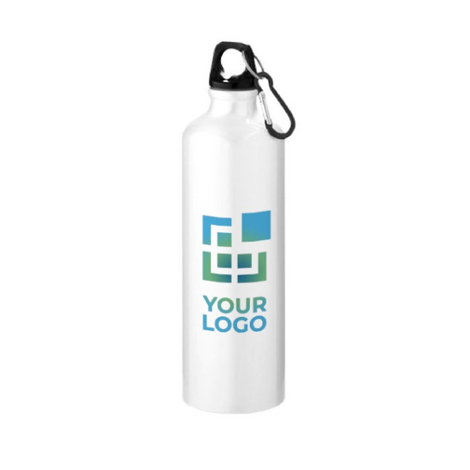 Fles van gerecycled aluminium met karabijnhaak 770 ml