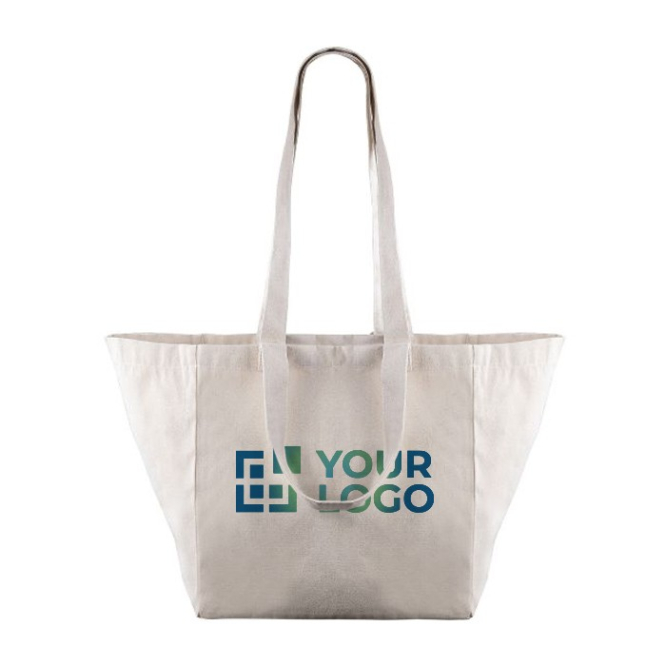 Tas van natuurlijk canvas met dubbele handvatten, 220 g/m2
