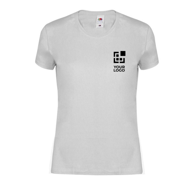 Katoenen dames t-shirt met logo 150 g/m2 Fruit Of The Loom