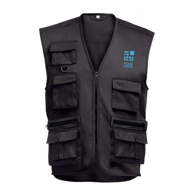Bodywarmer van polyester en katoen THC PIXEL 200 g/m2 met afdrukgebied