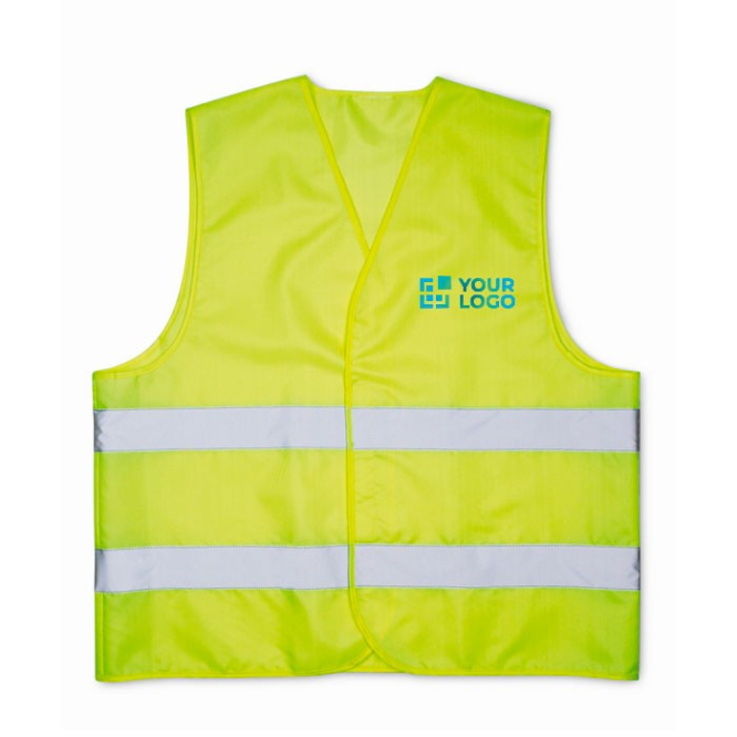 Polyestervest met goed zichtbare reflecterende strepen
