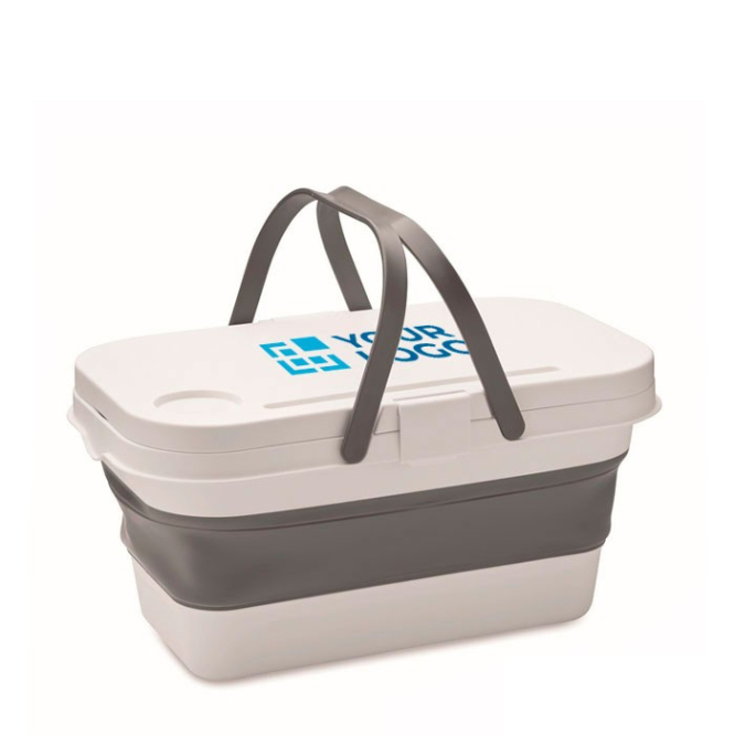 Opvouwbare siliconen picknickmand, omvormbaar tot plank 16L