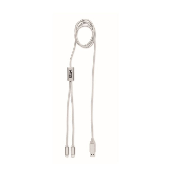 Laadkabel 120 cm met 3 verschillende aansluitingen