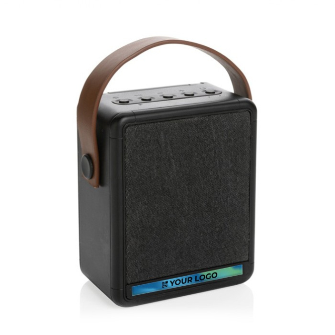 Draadloze speaker met zonnepaneel inclusief handvat en LED-lamp