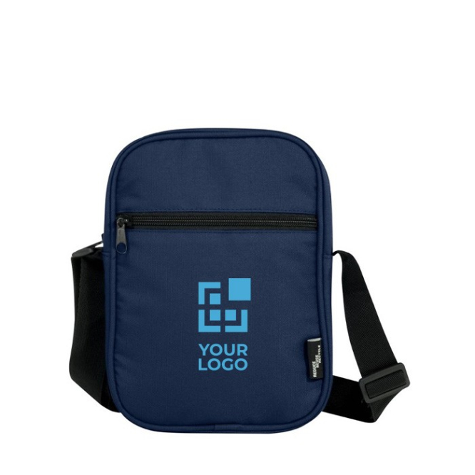 Waterafstotende crossbodytas van gerecycled polyester met vakken