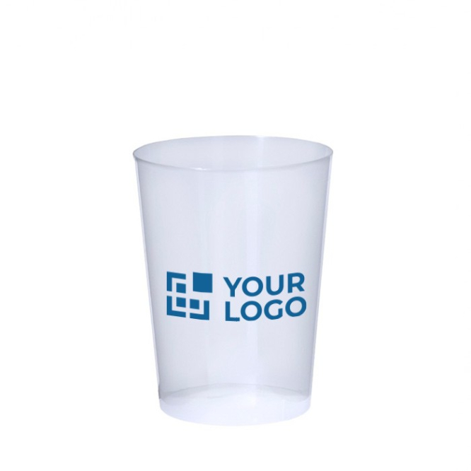 Herbruikbare plastic beker met doorzichtige afwerking 600 ml
